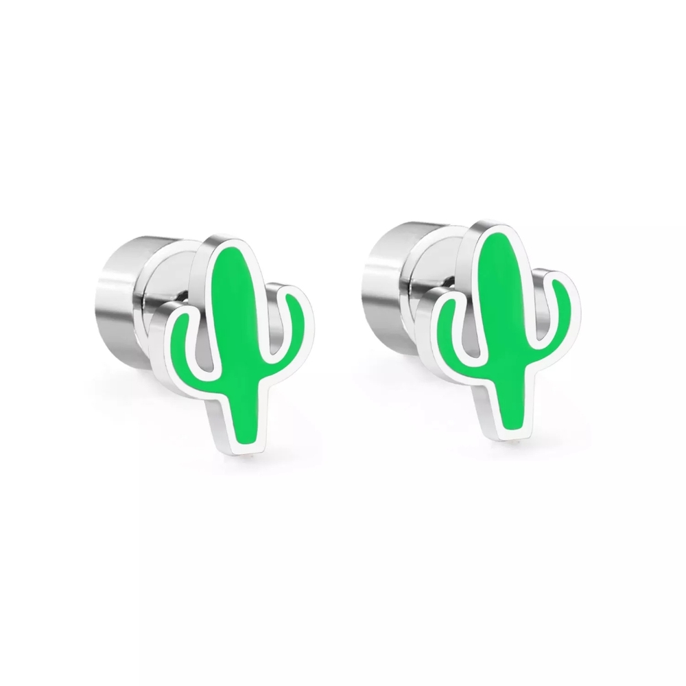 Cactus Stainless Steel Stud Earrings